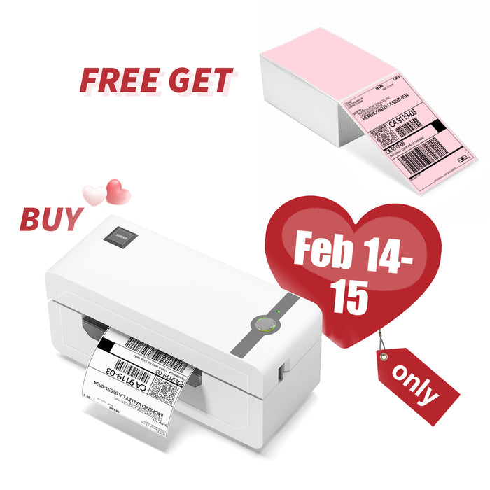 JADENS 268BT Bluetooth Thermal Shipping Label Printer  Support 4x6'' & More Size Labels Valentine Gift