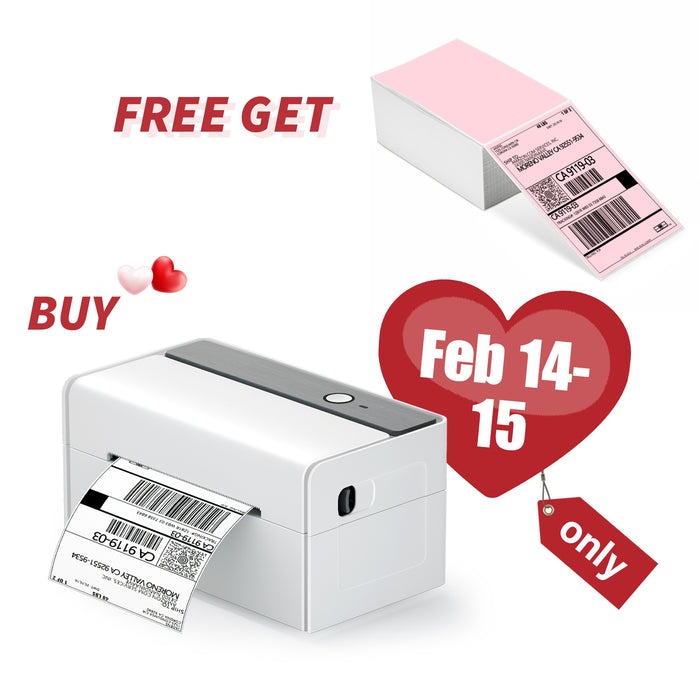 JADENS 468BT Inkless Thermal Shipping Labels Printer Valentine Gift