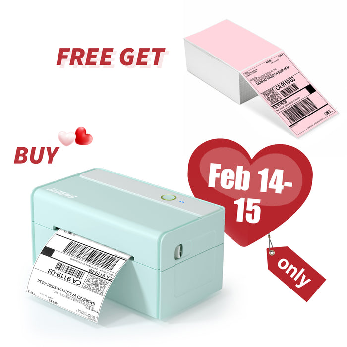 JADENS 468BT Inkless Thermal Shipping Labels Printer Valentine Gift