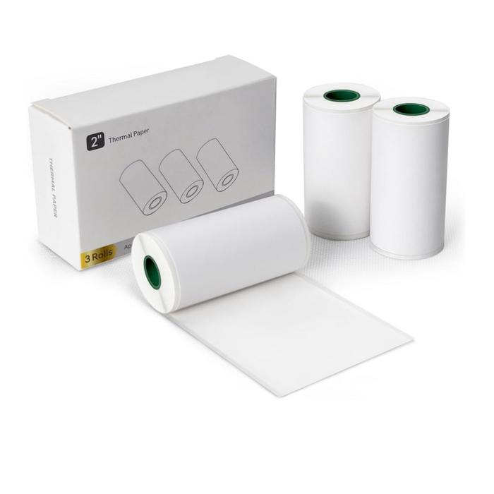 Jadens 2inch Thermal Printing Roll Paper White 3 Rolls