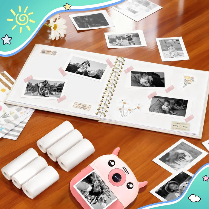 Kids Instant Camera Printer 6 Rolls Refill Thermal Paper