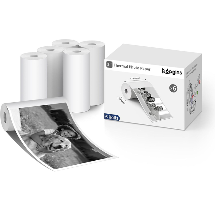 Kids Instant Camera Printer 6 Rolls Refill Thermal Paper