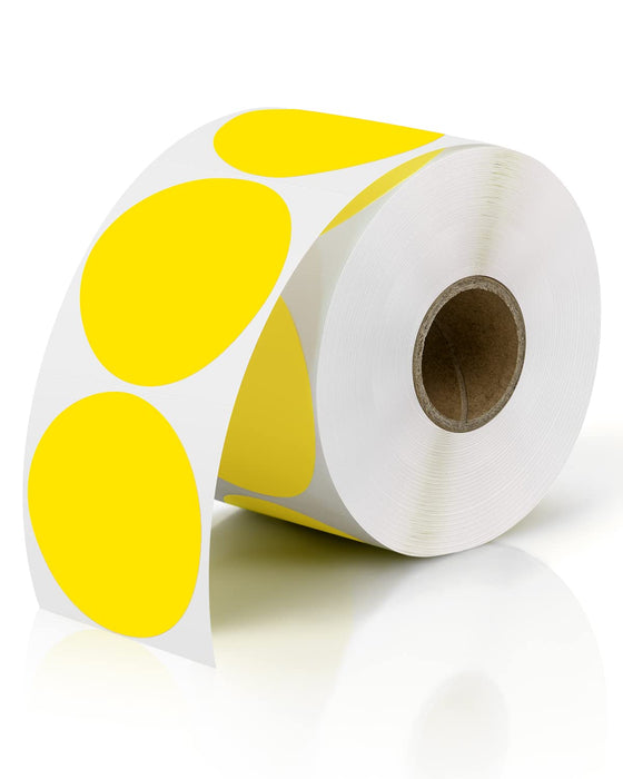 Circle Sticker Label 2inch Self-Adhesive Label for DIY Logo, QR Code, Name Tag Yellow