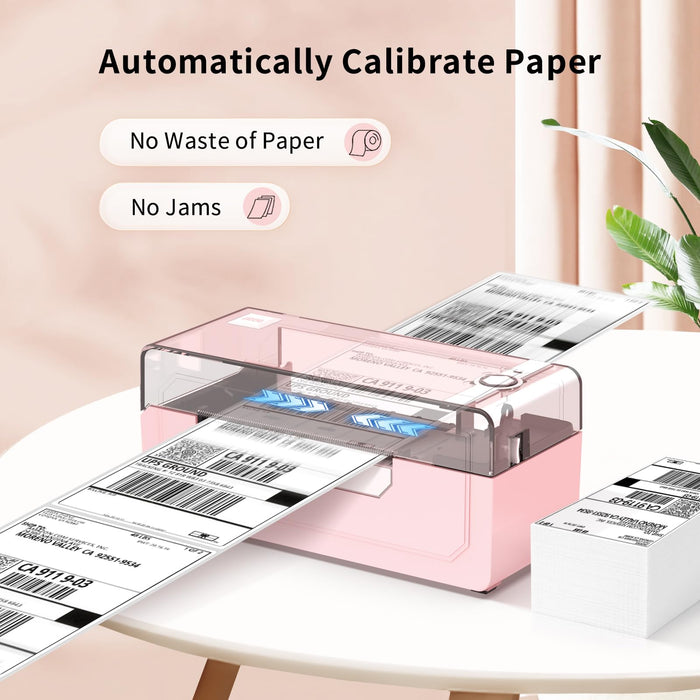 Shipping label printer 268bt pink automaticall calibrate paper