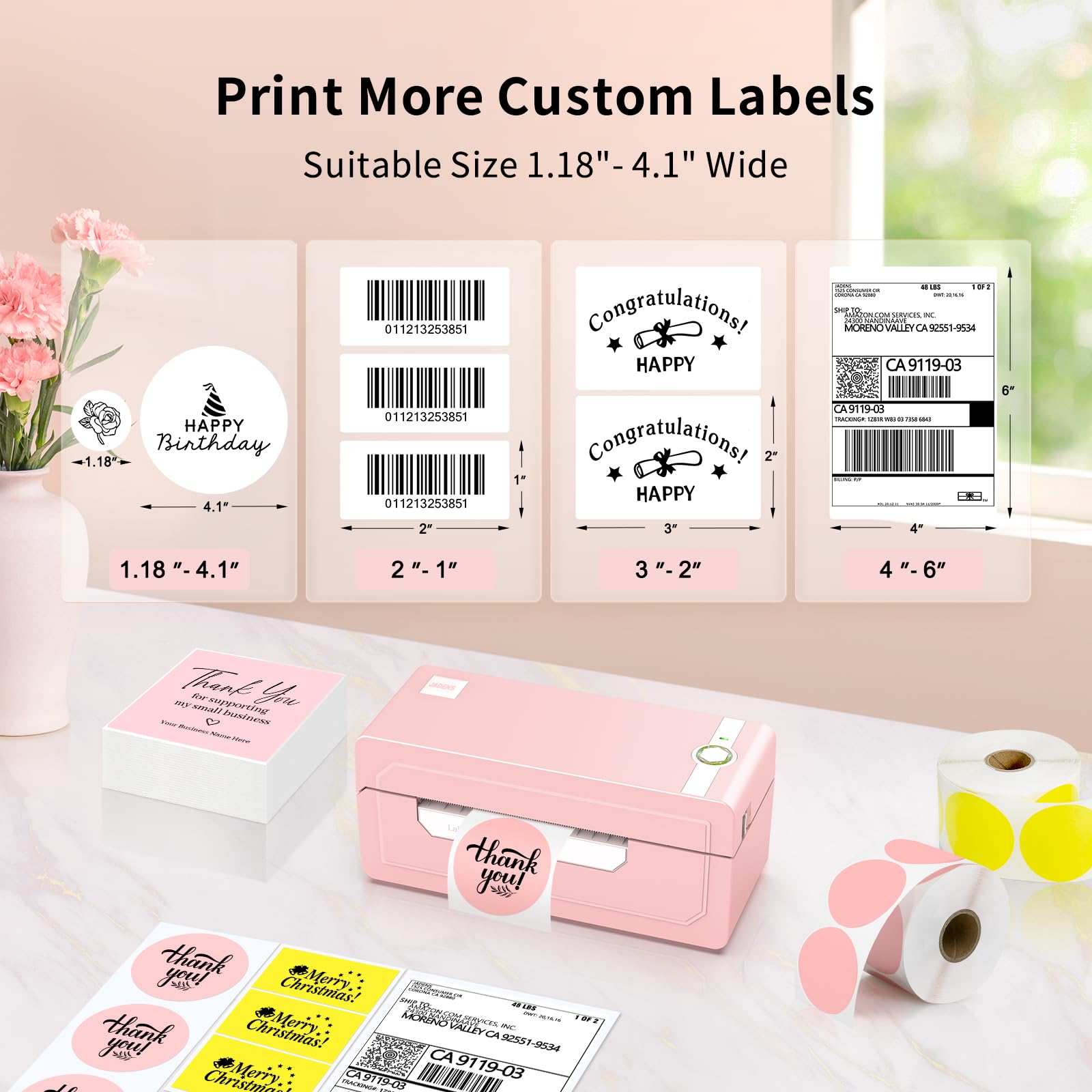 Thermal Shipping Label Printer 268BT - Bluetooth Shipping Printer