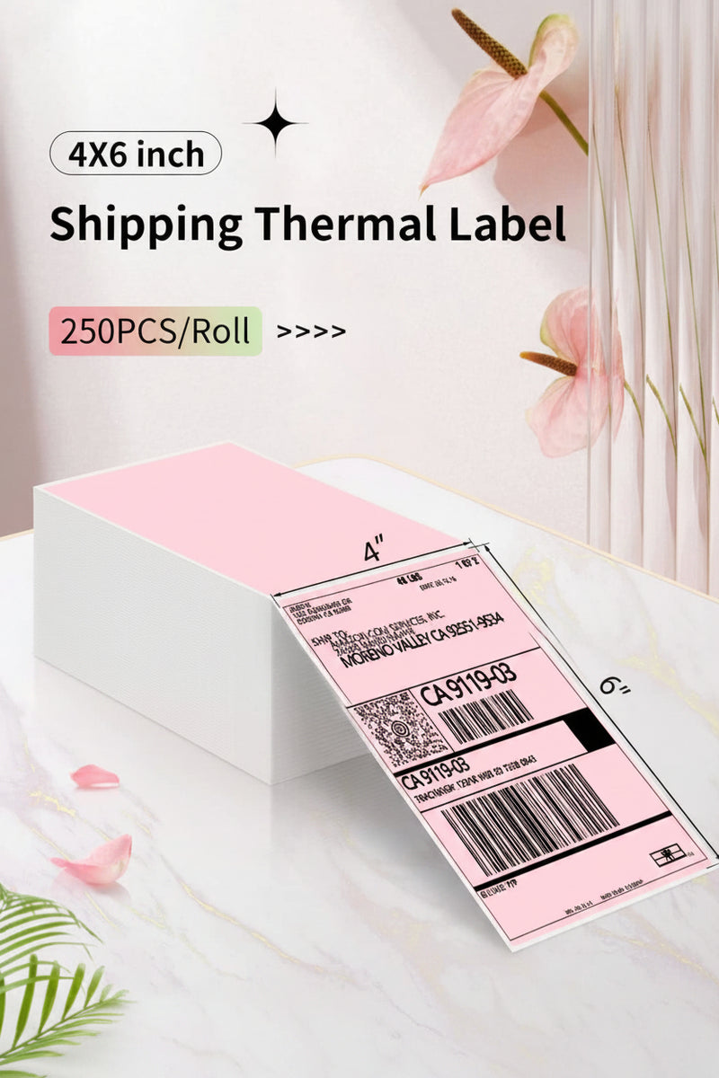 JADENS 4x6" Thermal Direct Shipping Labels - FanFold (250 Labels)