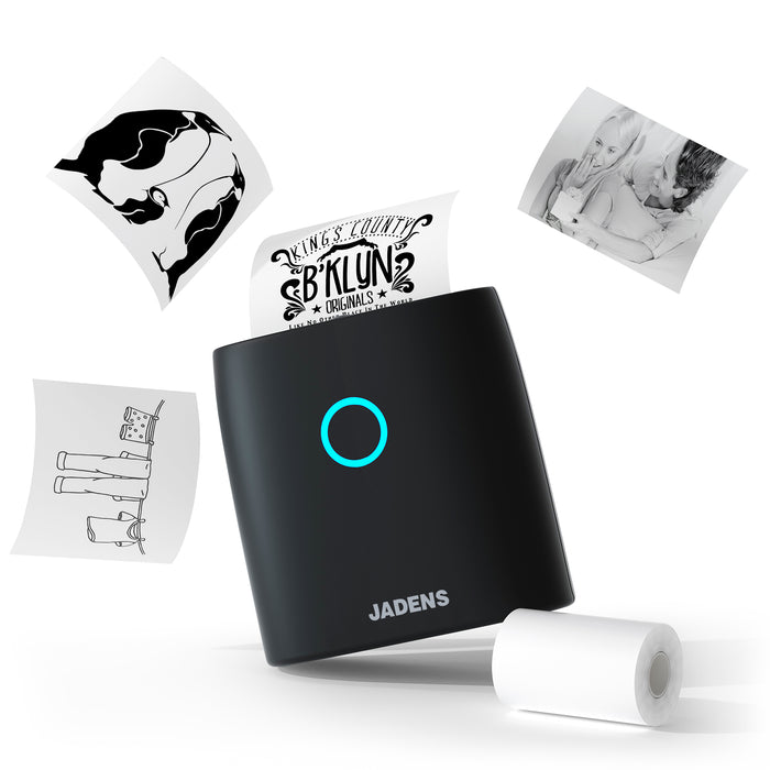 JADENS JD-21 Mini Sticker Printer-2 Inch Bluetooth Thermal Pocket Printer