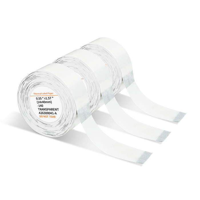 JADENS 0.55 x1.57'' Transparent Label Maker Tape for JD-11