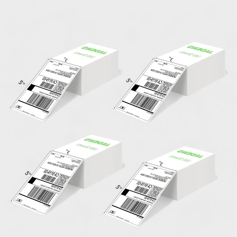 JADENS 328BT Bluetooth Shipping Label Printer White for 3x5 inch labels & smaller size