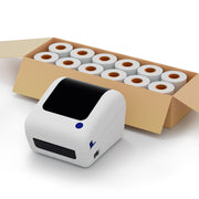 Free Label Printer 168BT White with 12rolls label