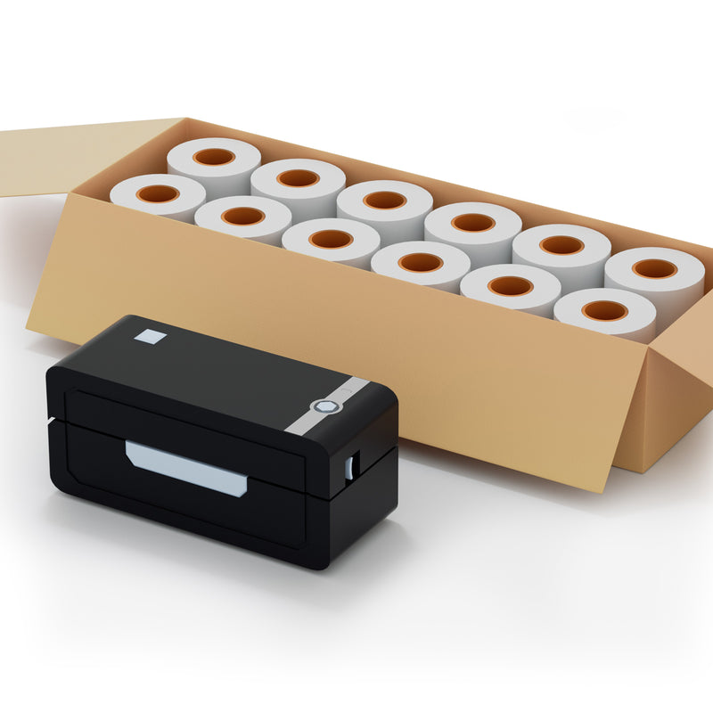Free Label Printer 268BT Black with 12rolls label