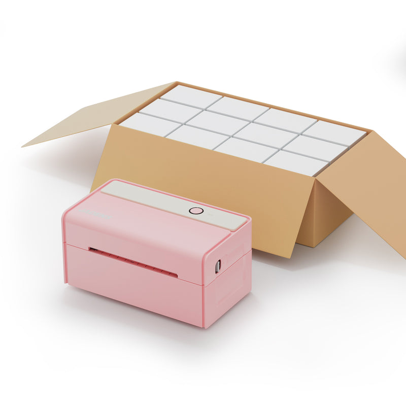 Free Label Printer 468BT Pink with 12Fans label