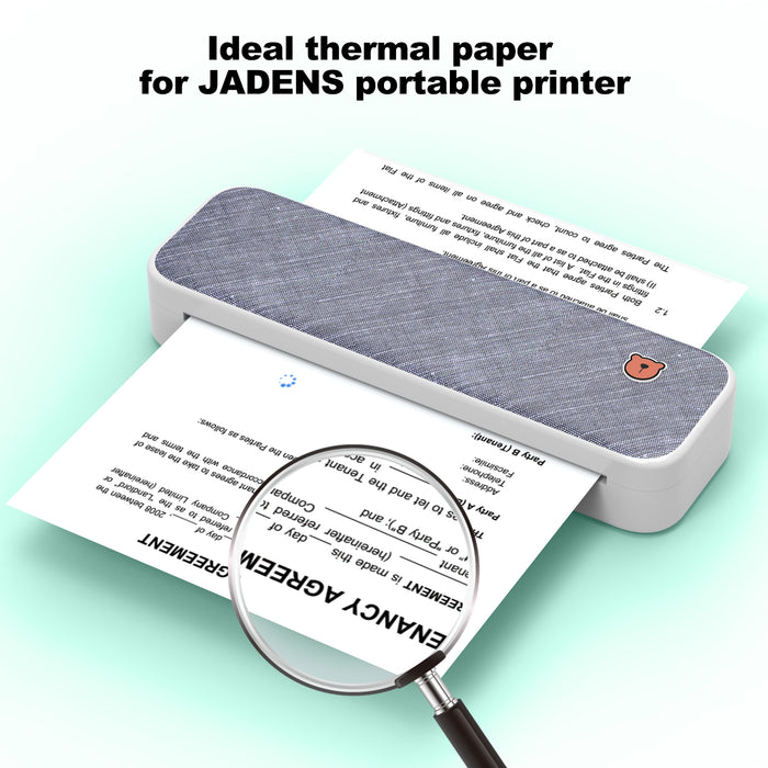 A4 Roul Paper JADENS 4 Rolls A4 Long-lasting Thermal Paper for Portable Printer