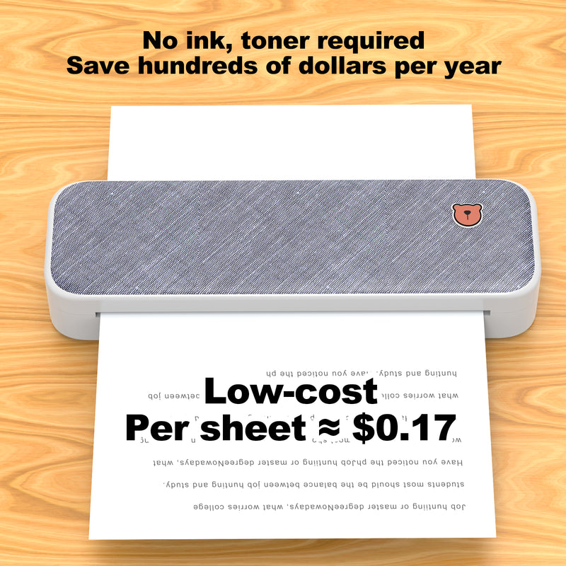 JADENS 4 Rolls A4 Long-lasting Thermal Paper for Portable Printer