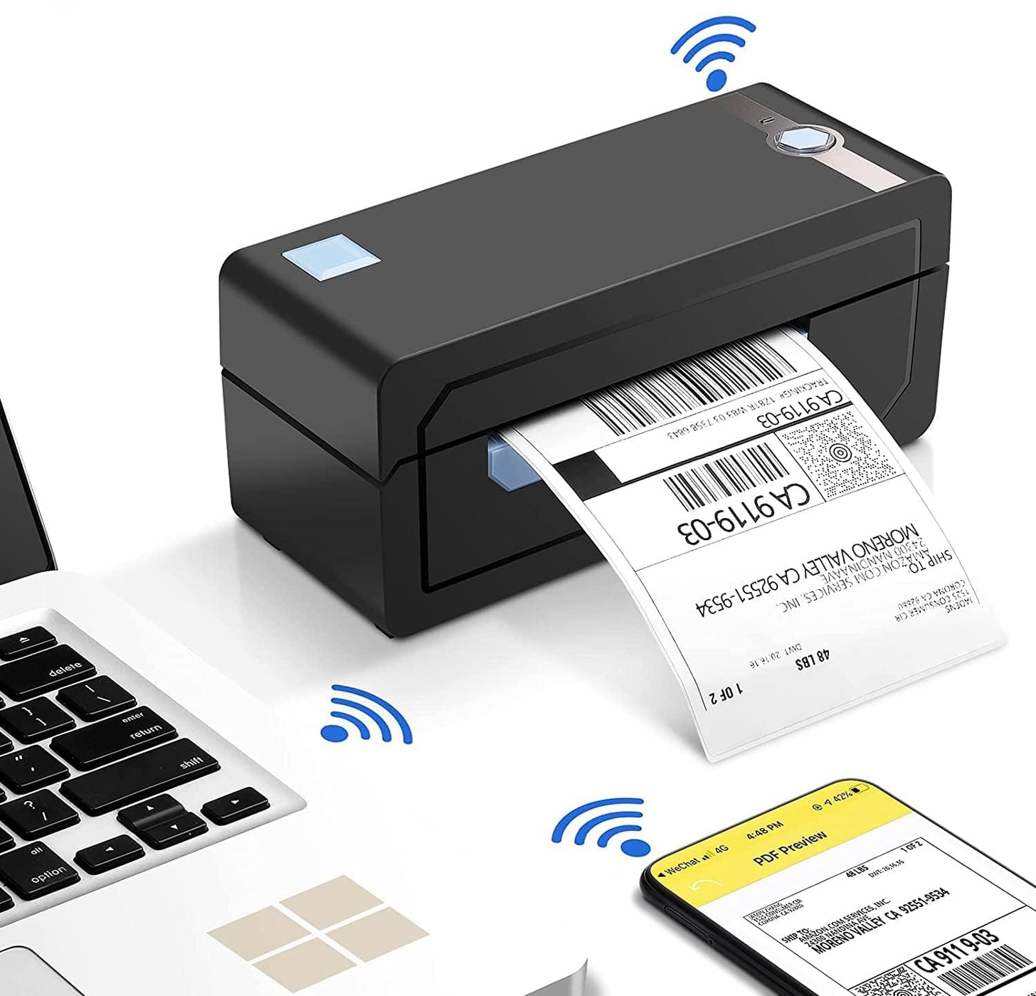 Shipping Label Printer Bluetooth Print for Main Shipping Company 268BT
