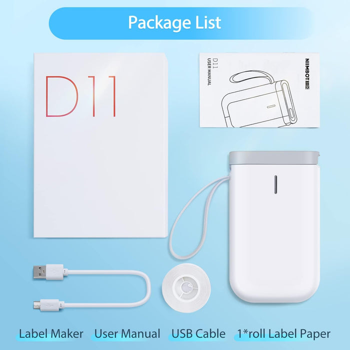 Portable Bluetooth Printer Label Maker D11