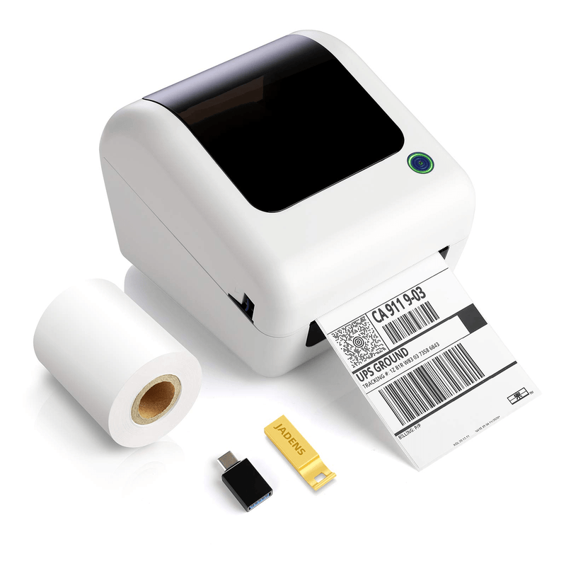 JADENS 168BT Classic White Wireless Shipping Label Printer