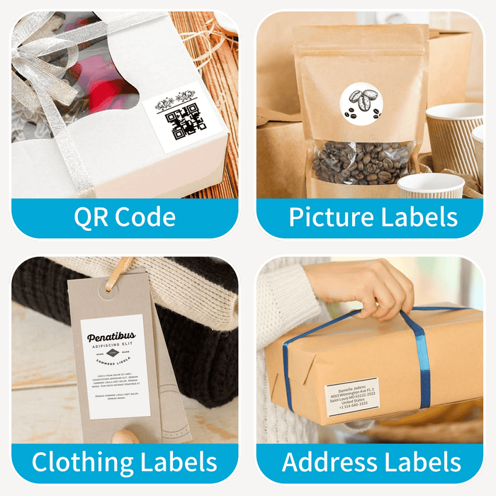 Fabricantes de etiquetas JADENS, impresora de etiquetas Bluetooth de 2 pulgadas para código de barras, dirección, ropa, correo, pequeñas empresas, hogar 