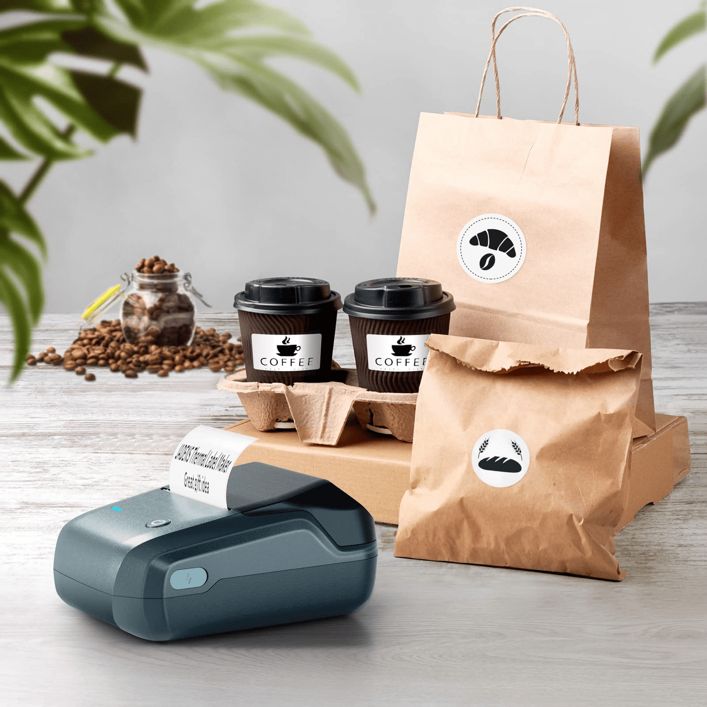 Jadens Label Maker B1 Bluetooth 2Inch Printer for Barcode, Address